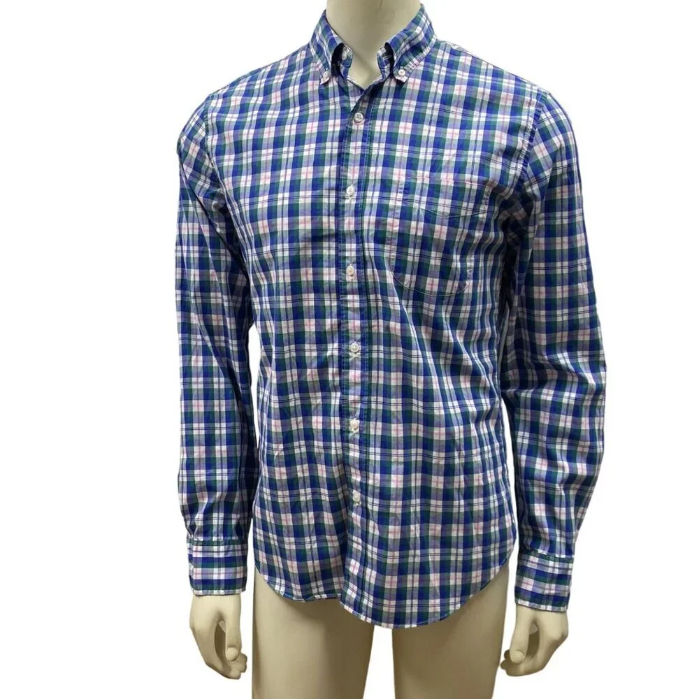 J Crew MENS BUTTON DOWN LONG SLEEVE SLIM‎ STRETCH SHIRTS MD